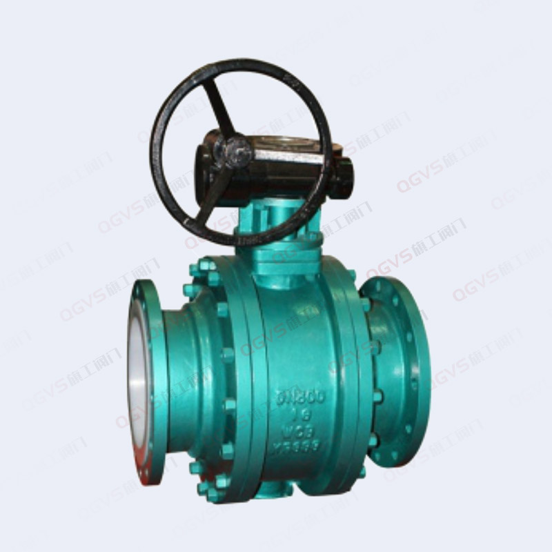 衬氟蜗轮法兰球阀